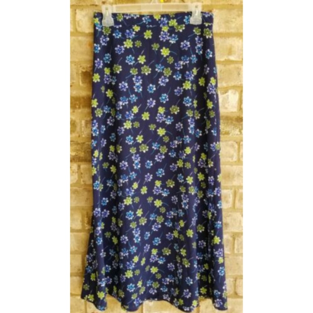 Star City Clothing SZ 12 Navy Blue Skirt Maxi Long